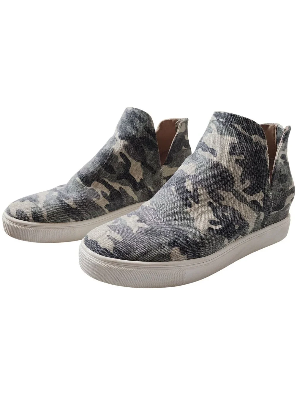 STEVE MADDEN Crushin Camo Hidden Wedge High Top Sneakers Size 10